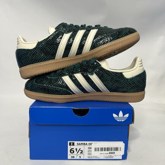 adidas Samba OG Snakeskin Pack - “Collegiate Green” JR8848 - Picture 3 of 6